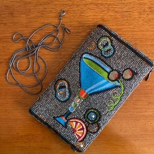 Beaded and embroidered novelty clutch from Mary Frances